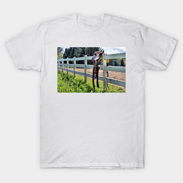 Saddle on the Fence T-Shirt by bgaynor